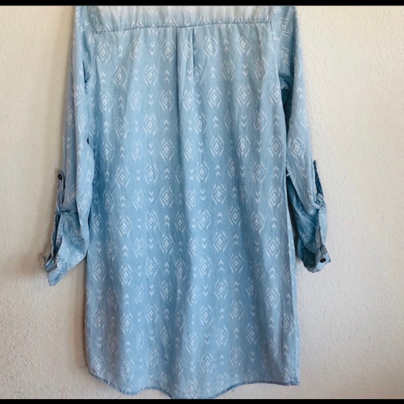 Chambray shirt dress - Picture 3 of 4